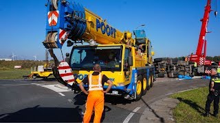 Gekantelde cementauto keurig geborgen door Poort amp Wagenborg Nedlift [upl. by Dearman]