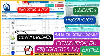 COTIZADOR de Productos💲con IMAGENES en Excel✅con Macros [upl. by Nowed]