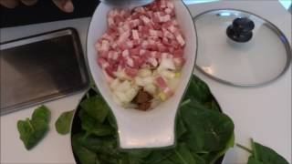 Recette  Épinard avec des lardons [upl. by Melleta]