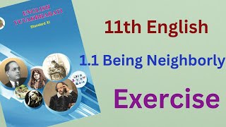 11 English chapter 11  Being Neighborly  Exercise [upl. by Sillyhp]