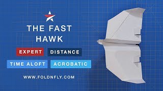 ✈ How to Make a Paper Airplane that Flies FAST  The Fast Hawk  Fold N Fly [upl. by Gillman]