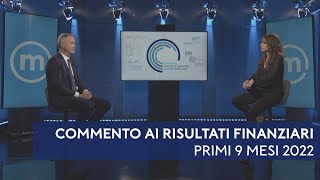 Risultati Primi 9 Mesi 2022  Il commento di Massimo Doris [upl. by Onimod416]