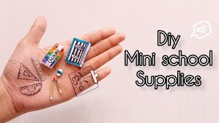 💸Paper diy💸 Miniature School supplies tutorial Mini Craft cute School supplies 😍 [upl. by Nnaasil]