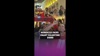 World Cup Morocco fans sing for Palestine [upl. by Caves]