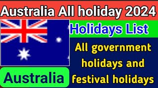 Australia public holidays in 2024 [upl. by Evadne]