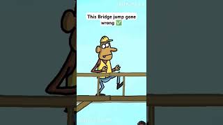 This Bridge jump gone awesome jump✅ shorts cartoonbox animation [upl. by Kedezihclem]