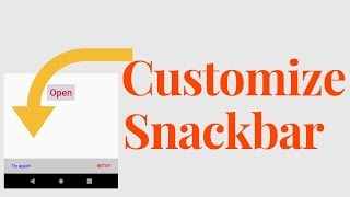 how to make customize snackbar in android [upl. by Eirac]