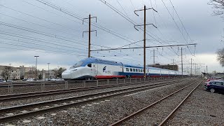 NJ Transit amp Amtrak Northeast Corridor Morning Rush Action  Linden 22624 [upl. by Worsham]