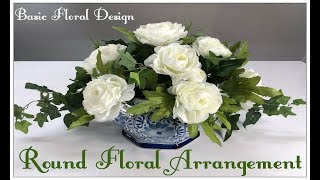 Tricias Creations Basic Floral Design Part 1 Round Floral Arrangement [upl. by Akemat543]