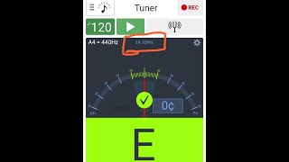 Tuning the Violin using Tuner app [upl. by Enylrac]