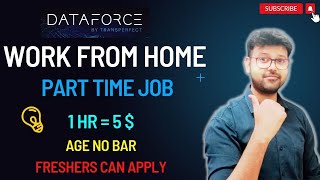 DATAFORCE  WORK FROM HOME  PART TIME JOB  FRESHERS CAN APPLY  ONLINE JOBS  EARN ONLINE viral [upl. by Ocin]