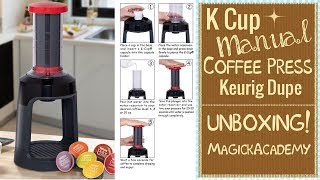 K Cup Manual Coffee Press Keurig Dupe [upl. by Kenn]