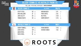 Leicestershire amp Rutland Cricket League  Premier Division  Sileby Town CC v Rothley Park CC [upl. by Dahlstrom]