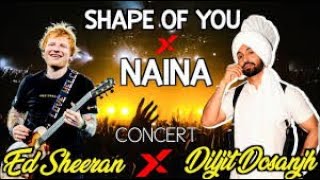 Ed Sheeran amp Diljit Dosanjh  Shape of You x Naina  Live Fusion Performance in Birmingham 2024 [upl. by Erminie418]