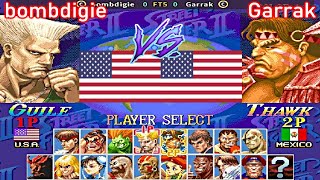 Super Street Fighter II Turbo  New Legacy Hack  bombdigie vs Garrak FT5 [upl. by Shore]