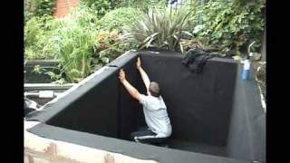 Pond liner installation video from QBS Butyl UK [upl. by Hcirdla]