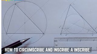 circumscribing and inscribing a circle in a triangle [upl. by Htennek969]