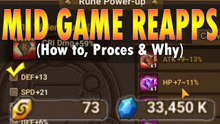 What to consider when you use Reappraisal Stones Mid Game Act  Summoners War [upl. by Iphigeniah]