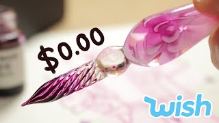 ¿Funciona esta PLUMA DE CRISTAL Material de dibujo Wish [upl. by Ev987]