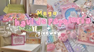 ✨Mega haul de papelería aesthetic ✨  GIVEAWAY  Stationery Pal´s [upl. by Zuliram]