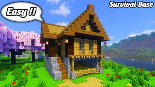 Minecraft Best Survival Base 🏡 minecraft trending minecraftbuilding [upl. by Arnaud641]