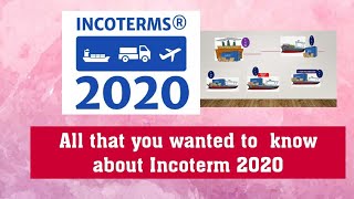 INCOTERMS 2020 WHAT YOU SHOULD KNOW [upl. by Moira799]