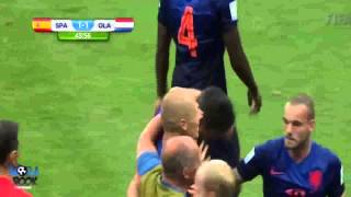 Gols Espanha 1 x 5 Holanda Copa do Mundo 2014 [upl. by Bald]