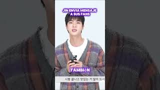 JIN ENVIA EMOTIVO MENSAJE A SUS FANS bts jin [upl. by Eatnhoj627]