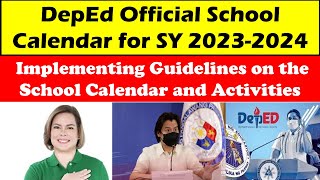 Latest UPDATE DepEd Official School Calendar for School Year 20232024wildtvoreg [upl. by Gelya16]