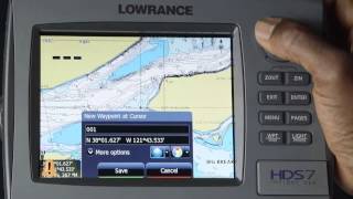 Navionics Lowrance Setting Waypoints [upl. by Orwin99]