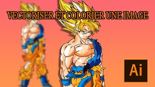 TUTO VECTORISER ET COLORIER UNE IMAGE AVEC ILLUSTRATEUR [upl. by Wasson]