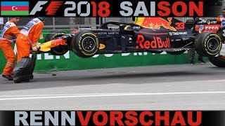 FORMEL 1 2018 ASERBAIDSCHAN GP Vorschau  MERCEDES MIT REIFENPROBLEMEN [upl. by Cimbura804]