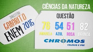 Gabarito ENEM 2016 CHROMOS  Prova Amarela Questão 76 [upl. by Harmony]