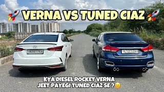 VERNA VS TUNED CIAZ DRAG RACE🚀 [upl. by Azarria]