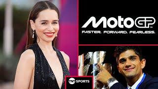 Game of Thrones star Emilia Clarke reveals new MotoGP logo 🏍️ MotoGP [upl. by Boffa]