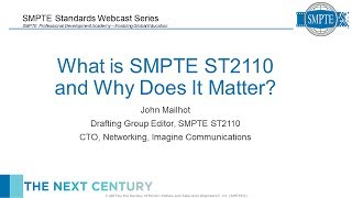 SMPTE ST 2110 – Professional Media Over Managed IP Networks [upl. by Waddington]