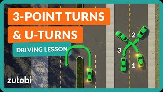 How to Do a UTurn amp Three Point Turn Driving Instructor Explains [upl. by Morissa]