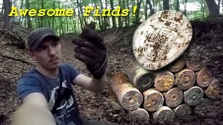 Metal Detecting WW2  MG42 Part  Hammered Silver Coin Together with MjrCarnyx  Hürtgen Forest [upl. by Holna]