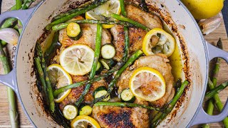 Delicious Mediterranean Chicken Recipe With Asparagus Lemon And Zucchini [upl. by Theola]