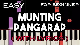 MUNTING PANGARAP  LYRICS   AEGIS  SLOW amp EASY PIANO [upl. by Anilegnave]