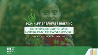 Education and climate change Learning to act for people and planet [upl. by Healey]