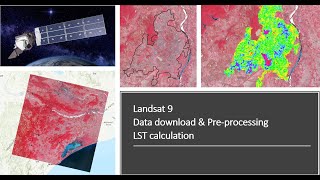 Landsat 9 data download perprocessing and LST calculation [upl. by Hyps]