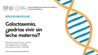 Galactosemia ¿podrías vivir sin leche materna [upl. by Naehgem316]