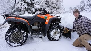 I Bought The Cheapest Plowing ATV and Tested It In DEEP Snow [upl. by Broder602]