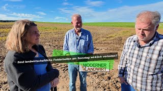 Sind landwirtschaftliche Feldarbeiten am Sonntag wirklich verboten  Zwei Landwirten droht Bußgeld [upl. by Airalednac]