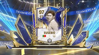 I PACKED 97 TOTY EUSEBIO FC Mobile Pack Opening amp Gameplay [upl. by Neffirg190]