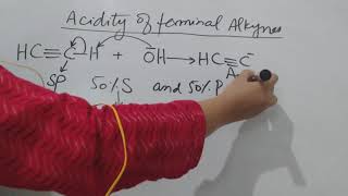 Acidity of terminal alkynes class second year [upl. by Harris]