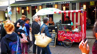 Handmade Sausages served on a Bicycle  Street Food in Berlin Germany [upl. by Morlee]