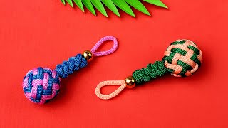 Super Easy Paracord Lanyard Keychain  How to make a Paracord Key Chain Handmade DIY Tutorial 10 [upl. by Nyl]