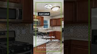 Just Listed  1309 Wilson Rd Waldorf MD 20602  Jean Aboi Home Selling System [upl. by Nahum]